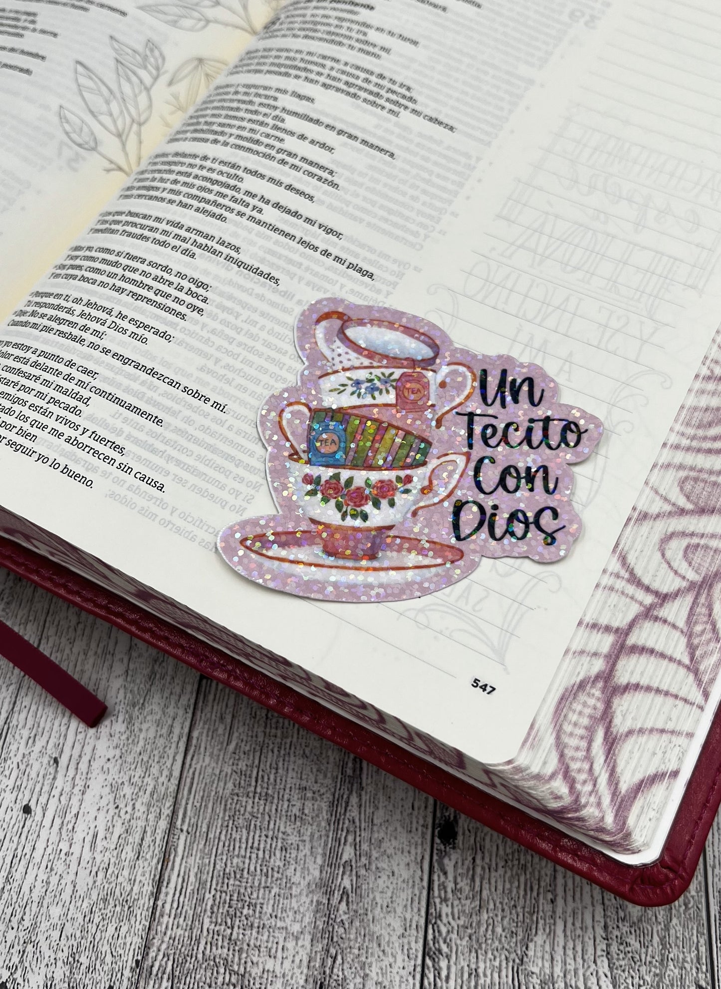 UN TECITO CON DIOS-HOLOGRAPHIC STICKER