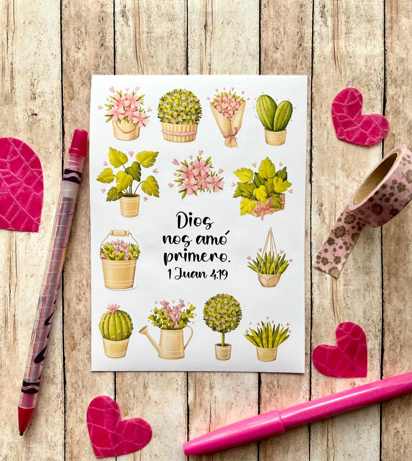 Dios nos amó Primero sticker sheet