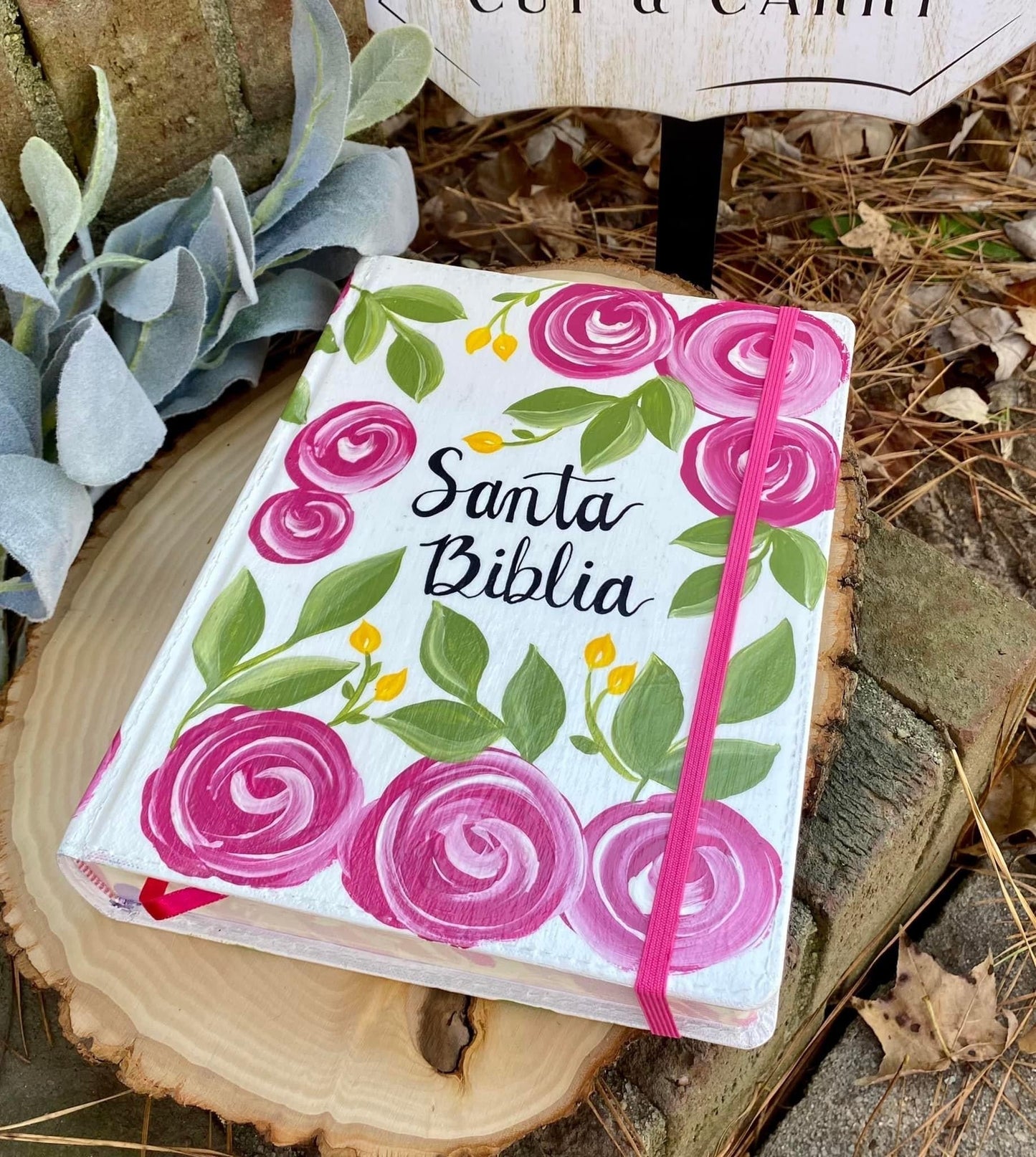 BIBLIA DEVOCIONAL PARA MUJERES CENTRADA EN CRISTO (RV 1960) PINTADA A MANO 2024