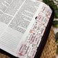 Biblia Floral Color Fuscia Letra Gigante 14 Puntos CON CIERRE