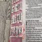 BIBLIA LETRA SUPERGIGANTE 19 PUNTOS MEDIANA ROSADA CON MARGARITAS CON ETIQUETAS