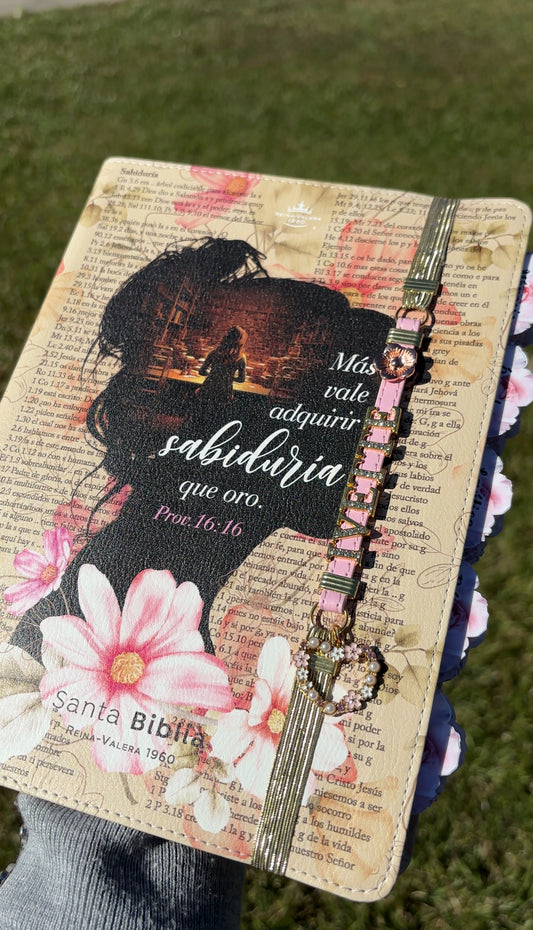 BIBLIA LETRA GIGANTE 15 PUNTOS MUJER SABIDURIA CON TABS