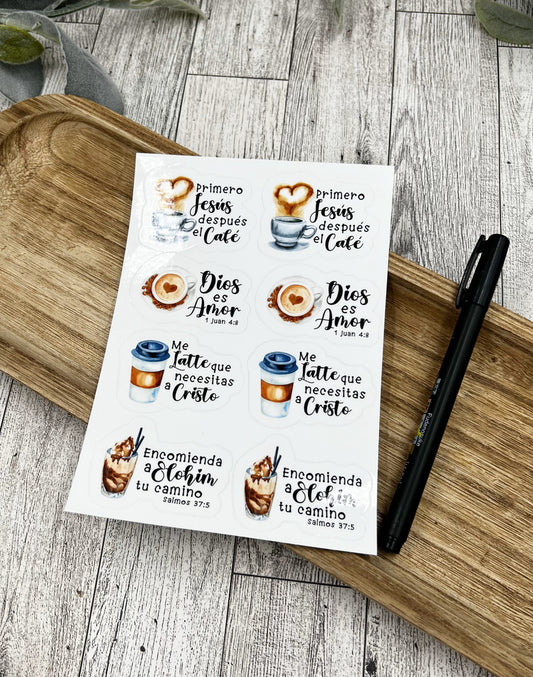 COFFEE LOVERS sticker sheet