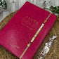 Biblia Letra Supergigante 19  Puntos Color Fuschia con Tabs Rose Gold
