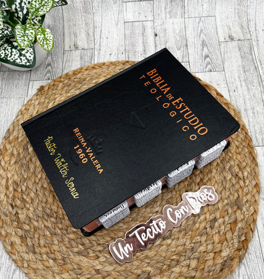BIBLIA DE ESTUDIO TEOLÓGICO TAPA DURA COLOR NEGRO