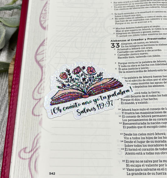 Biblia y Flores - Sticker