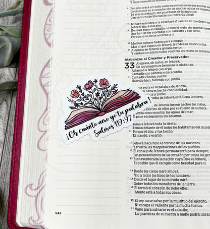 Biblia y Flores - Sticker