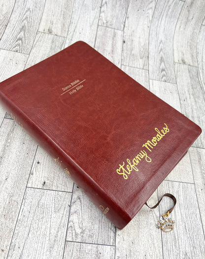BIBLIA BILINGUE/ REINA VALERA 1960 / ESV  PERSONALIZADA A MANO